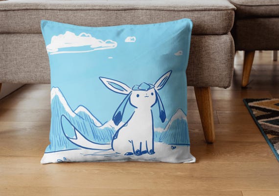 Glaceon PNG, Anime, High Quality, Printable Art, Bedroom Arts, Pillow or Wall art, Digital, Japanese, Perfect Gift
