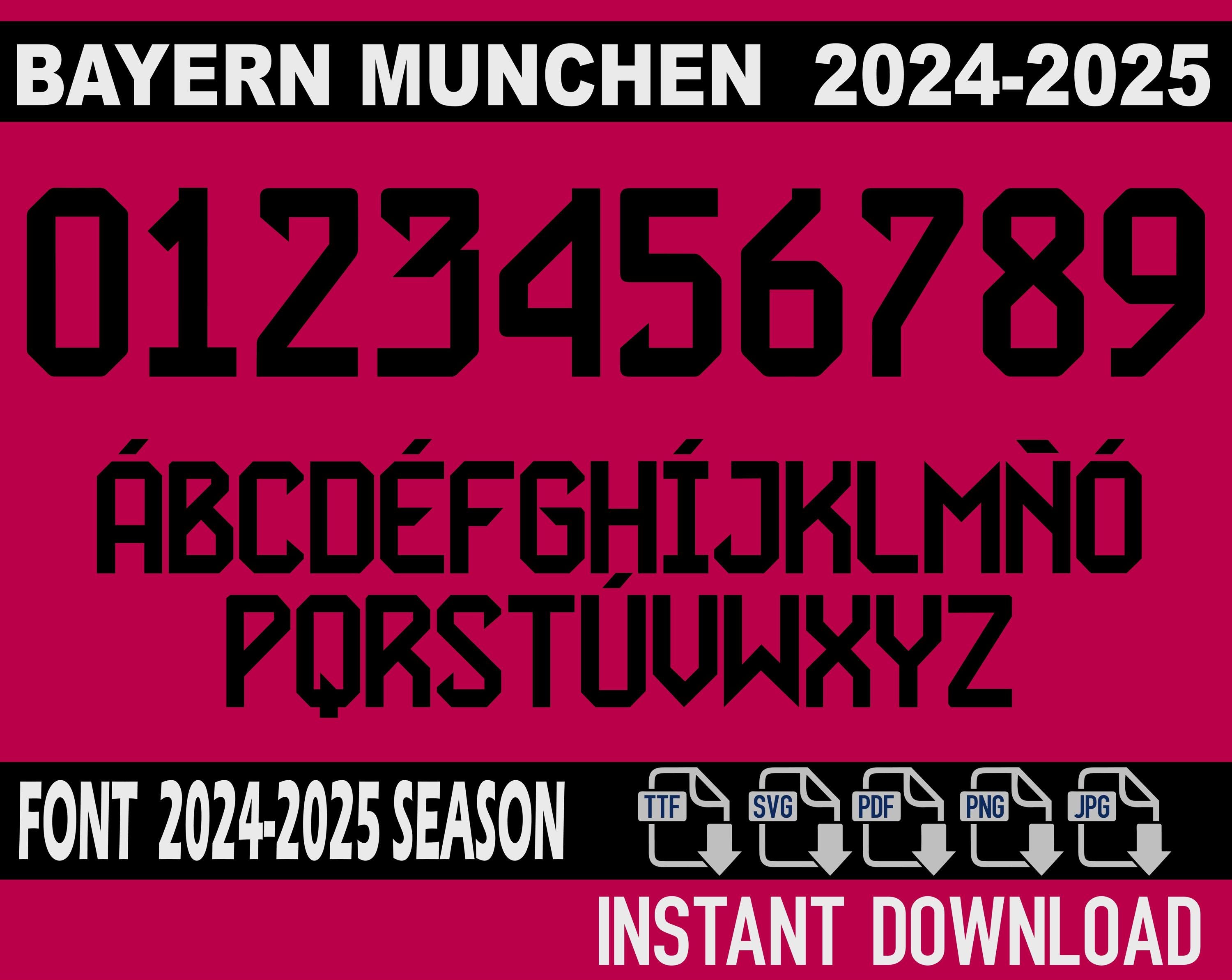 Impression Flocage Bayern Munich 2024-2025 - Nouveau Nom Et Numéro - Taille Adulte