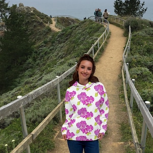 Orchid Hoodie flower hoodie gift for friend gardening gift