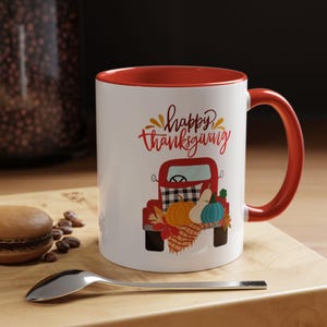 Thanksgiving Coffee Mug: Festive Fall Truck Design