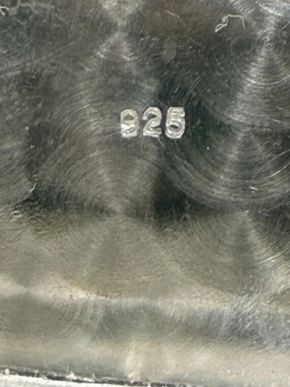 Silver rectangular pillbox 925 silver | Smooth su… - image 9