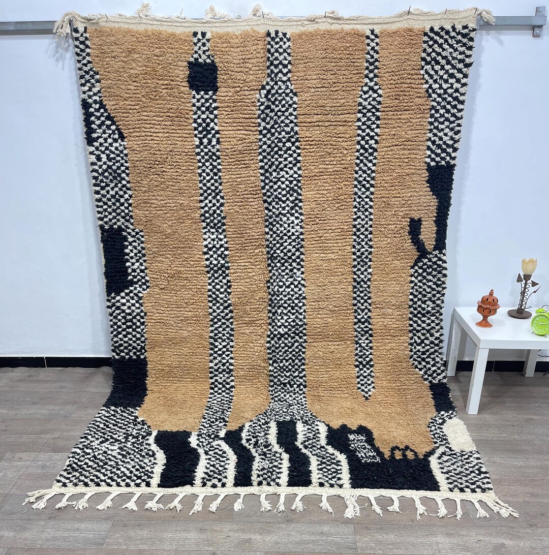 Handwoven Rug From Morocco – Amazigh Beni Ouarain Tribe, Geometric ...