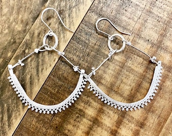 Chandelier Long Earrings in Sterling Silver