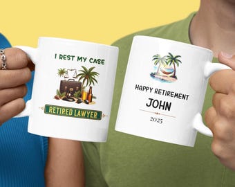 Personalized Lawyer Retirement Mug: Funny Attorney Gift