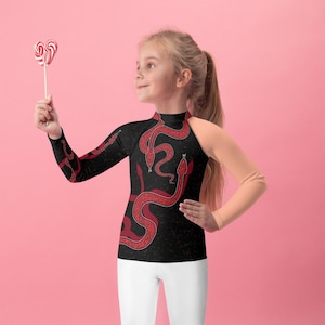 Reputation-Inspired Red Snake Gender Neutral Kids Costume Stretchy, Durable Shirt, Dance Costume, Eras Concert Outfit glitter NOT real
