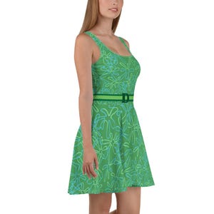 Disgust Costume Dress Womens Disney Dress Disgust Inside Out Costume Cosplay Disney Running Pixar XS-3XL