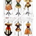 Dress Forms Theatre Costumes Digital Collage Print Sheet no121 | Etsy