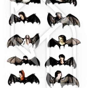 Halloween Wings... Digital Collage Print Sheet no136 image 1