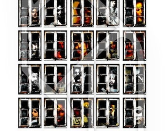 Halloween , 1x1,5 inch windows Digital Collage Print Sheet no130