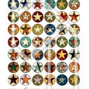 One Inch Stars Digital Collage Print Sheet No138 - Etsy