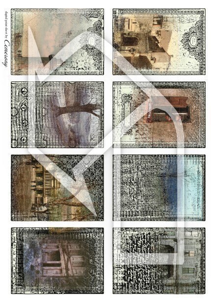 ACEO or ATC Digital Collage Print Sheet No58 - Etsy
