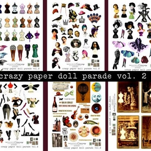 Paper Doll Kit Mix and Match Endless Vol.2 6 Digital Collage Print Sheets no232 image 4