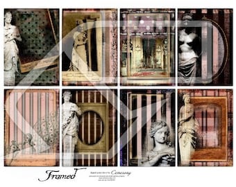 Vintage Frames  Digital Collage Print  Sheet  no 197