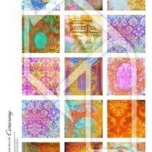 Art Papers 2x2 Inch Digital Collage Print Sheet No118 - Etsy