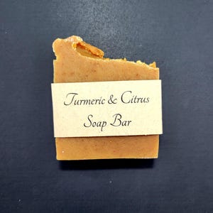 Turmeric and Citrus Soap Bar, All Natural Soap Bar, Soap for Dark Spots, Soap for Complexion, Soap for Sensitive Skin, Moisturizing Soap Bar