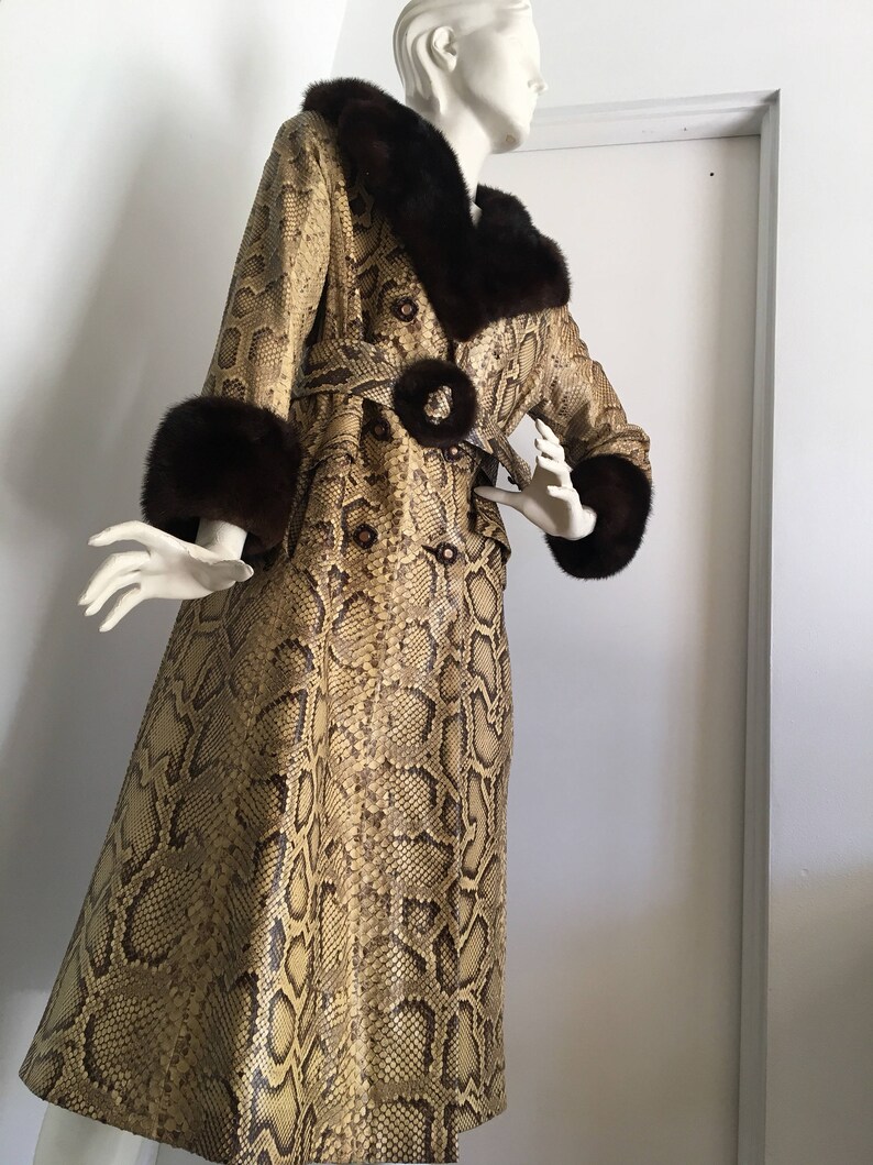Rare Real Python Skin Coat Image 0