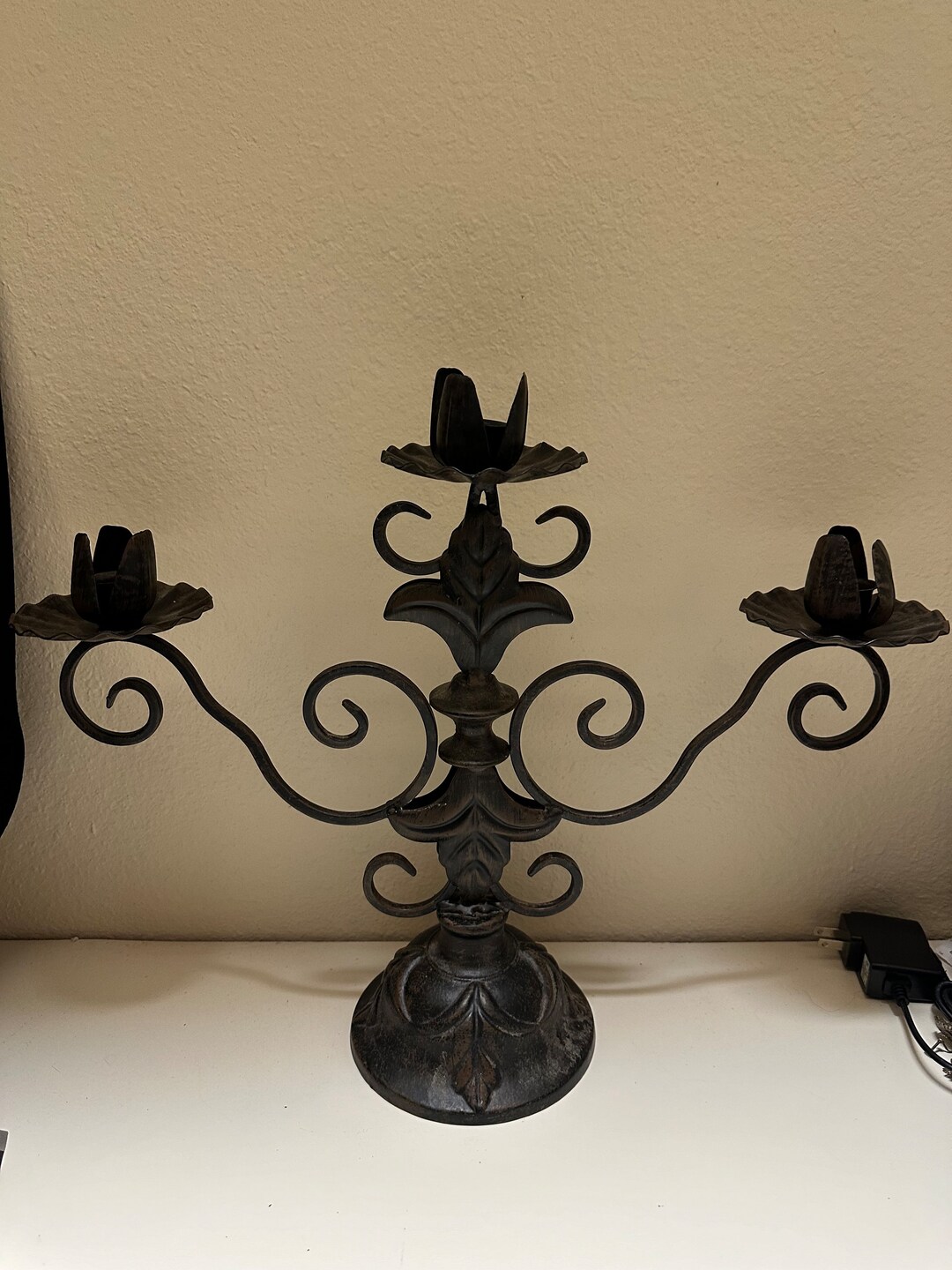 Sherwood Iron Candlelanbra - Etsy UK