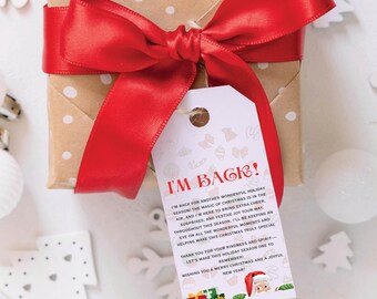 Älven "Jag är tillbaka"-etiketter, älvgodisetiketter, älvidéer, utskrivbart älvetikettkit för flicka, älvåterkomstjul, älvpojke älv direktnedladdning, älvetiketter i pdf-format