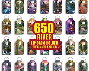 650 River facettierte Schafspitze Wrap, Natur Strand Lipbalm Wrap, River Vibes Glossy, Frühling Schlüssel Anhänger Wrap, Forest Chapstick Wrap, Sublimations Design