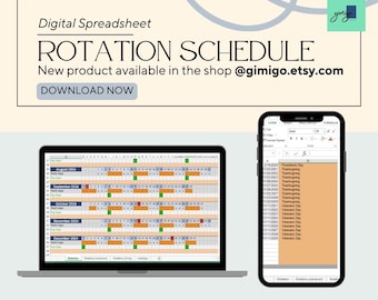 Programador Automatizado de Rotação de Turnos de Funcionários | Modelo de Excel para Escalas de Trabalho por Hora | Gerador de Escalas de Rotação para 2 Turnos e 3 Grupos
