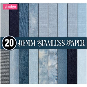 Blue Denim Texture Seamless Digital Paper, Digital Denim Seamless Paper Pack, Blue Fabric Texture, Printable Paper, Blue Jeans Texture
