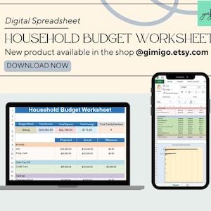 Ultimate Household Budget Planner | Zero-Based Budget Template for Excel & Google Sheets | Savings, Financial Tracker Spreadsheet