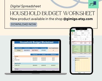 Planificador definitivo de presupuesto familiar / Plantilla de presupuesto de base cero para Excel y hojas de cálculo de Google / Hoja de cálculo de seguimiento financiero y de ahorros