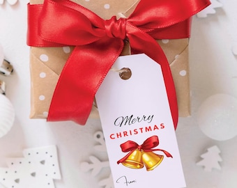 Printable Christmas Gift Tags, Custom Gift Tag, Xmas Gift Tag, christmas designs, Watercolor design, Perfect for Christmas Gift & Decoration