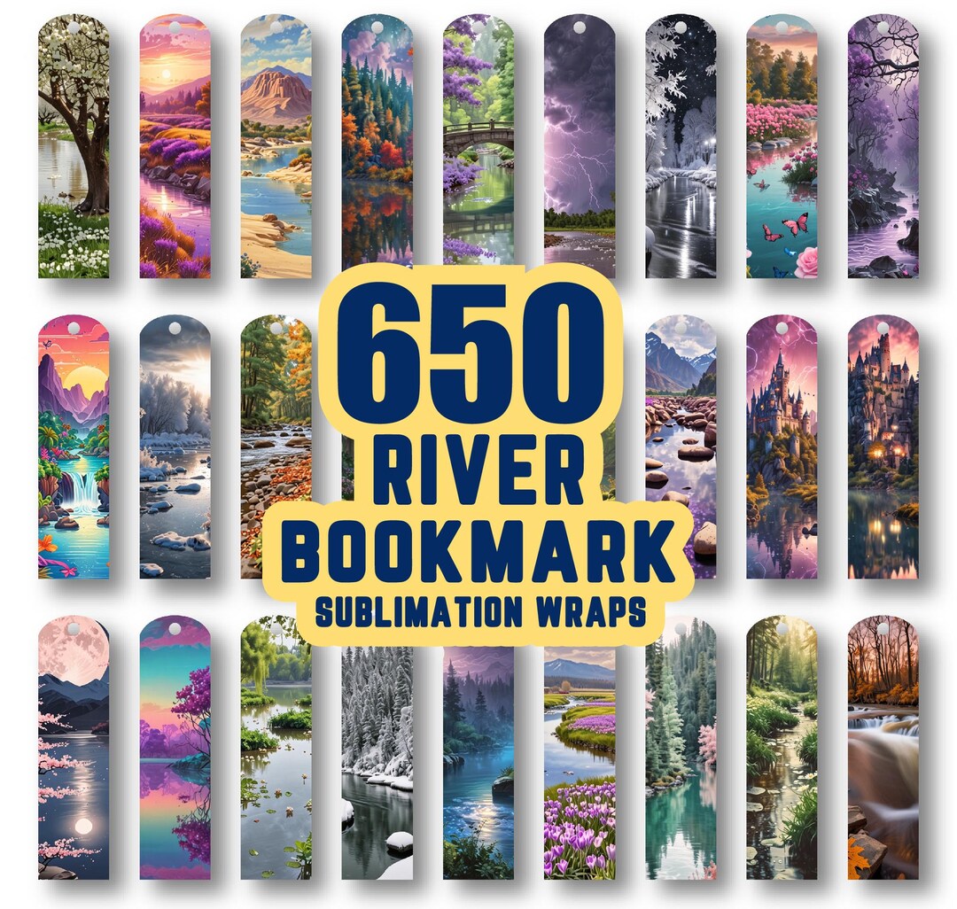 650 River Bookmark Wrap, River Vibes Bookmark, Beach Bookmark Wrap ...
