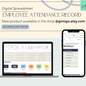 Employee Attendance & Schedule Tracker | Excel Template for Staff Attendance and Leave Management