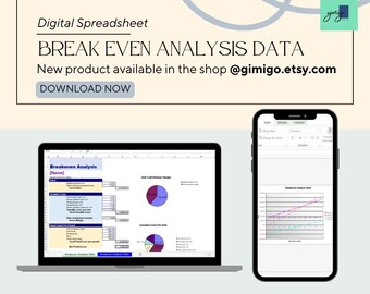 Break-Even Analysis Calculator | Business Costing Excel Template | Simple & Time-Saving Tool for All Business Types