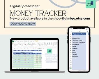 Personal Finance Tracker | Income & Expense Spreadsheet | Monthly Budget Planner Template for Google Sheets / Excel