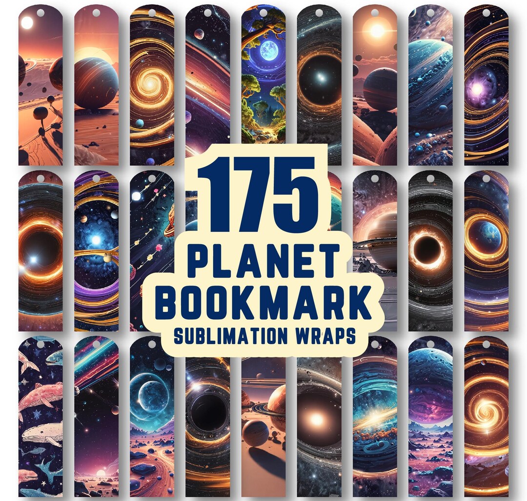 Solar System Bookmark Design 175 Solar System Bookmark Wrap, Bookmark Design, Galaxy Bookmark Pngs ...