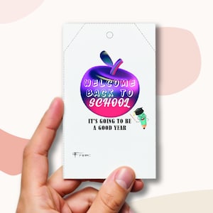 Welcome Back to School It&#39;s Going To Be a Great Year Tag, First Day of School Favor Tags, Apple Back to School Gift Tag, Have a great year