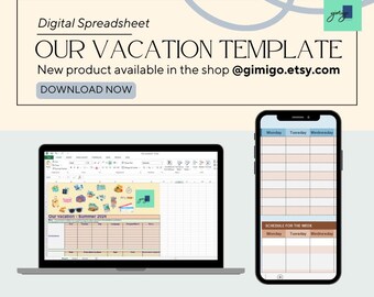 Urlaub & Reiseplaner | Google Sheets Reiseverlauf | Budget Vorlage | Road Trip Organiser, Packliste, Digital Urlaubsplaner