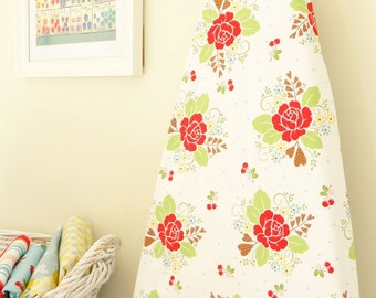 Ironing Board Cover - Sew Cherry Floral in White