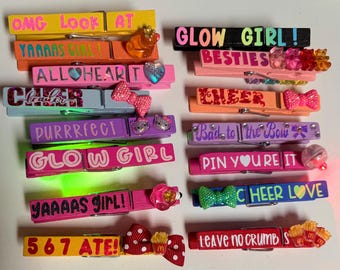 Set of 5 Fun cheer pins! Pick your own!