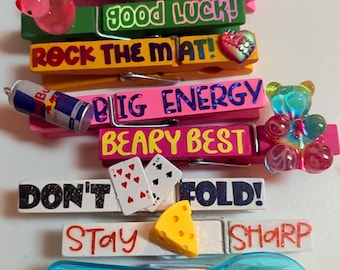 Set of 5 Fun cheer pins! Pick your own!