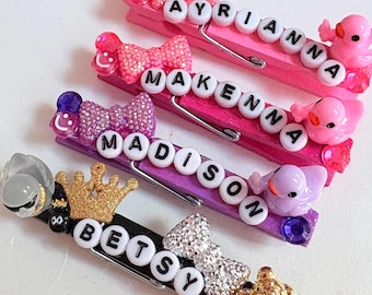 1 Custom name and color of your choice cheerleading pins!