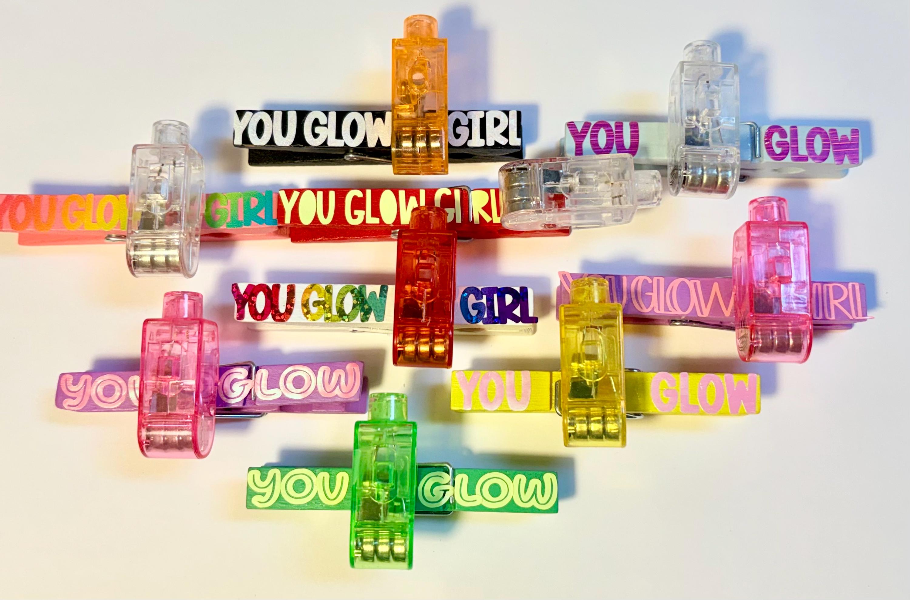 You Glow Girl Light up Pins- Set of 5 - Etsy