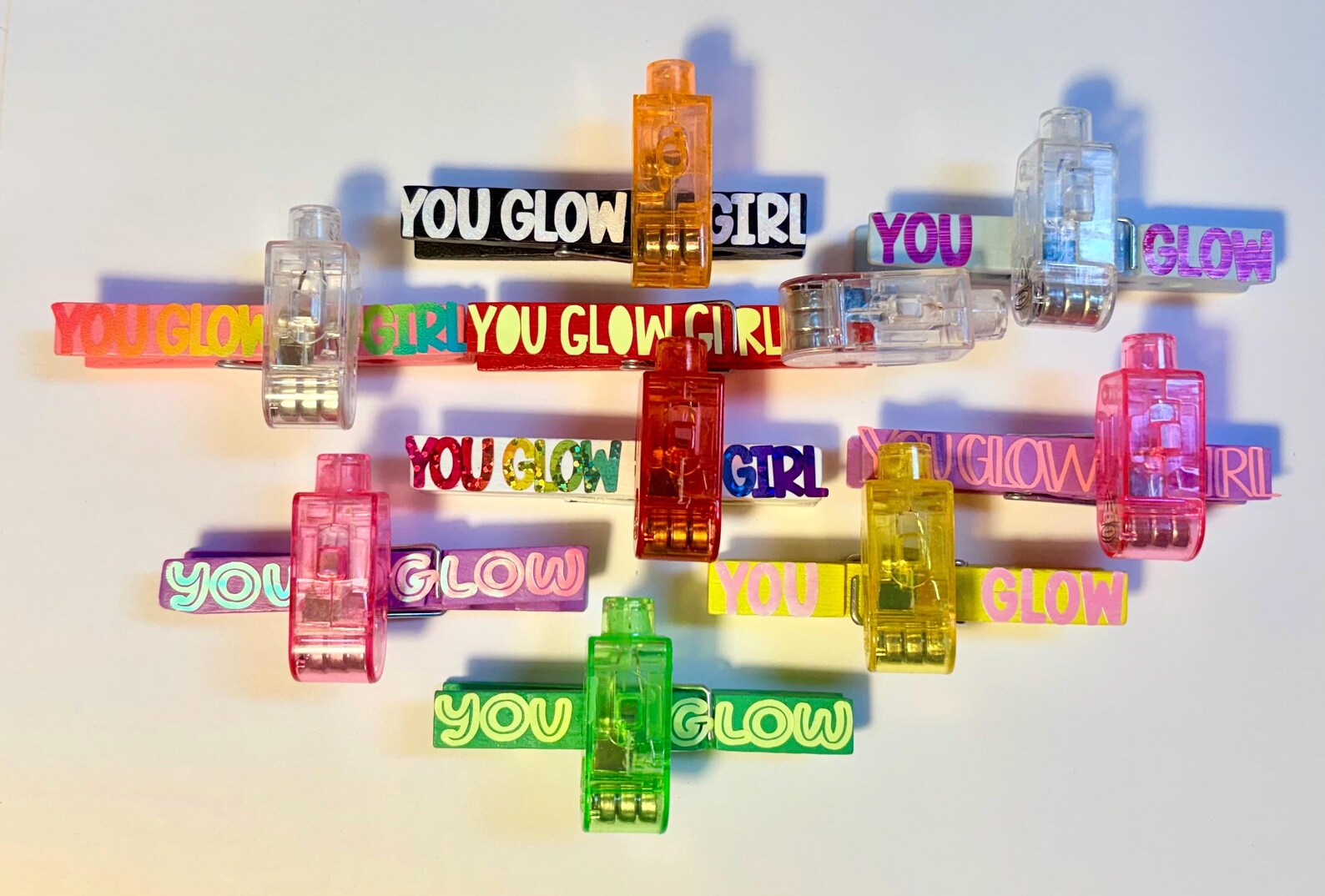 You Glow Girl Light up Pins- Set of 5 - Etsy