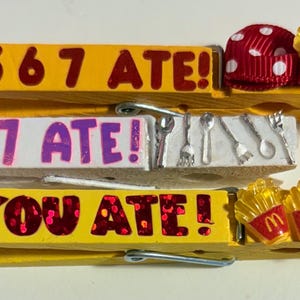 Set of 3 “5 6 7 ATE” cheer pins