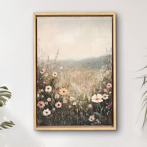 Wildflowers Painting Spring Flower Watercolor Art Print Field Of Flowers Wall Art Landscape Print Meadow Artwork