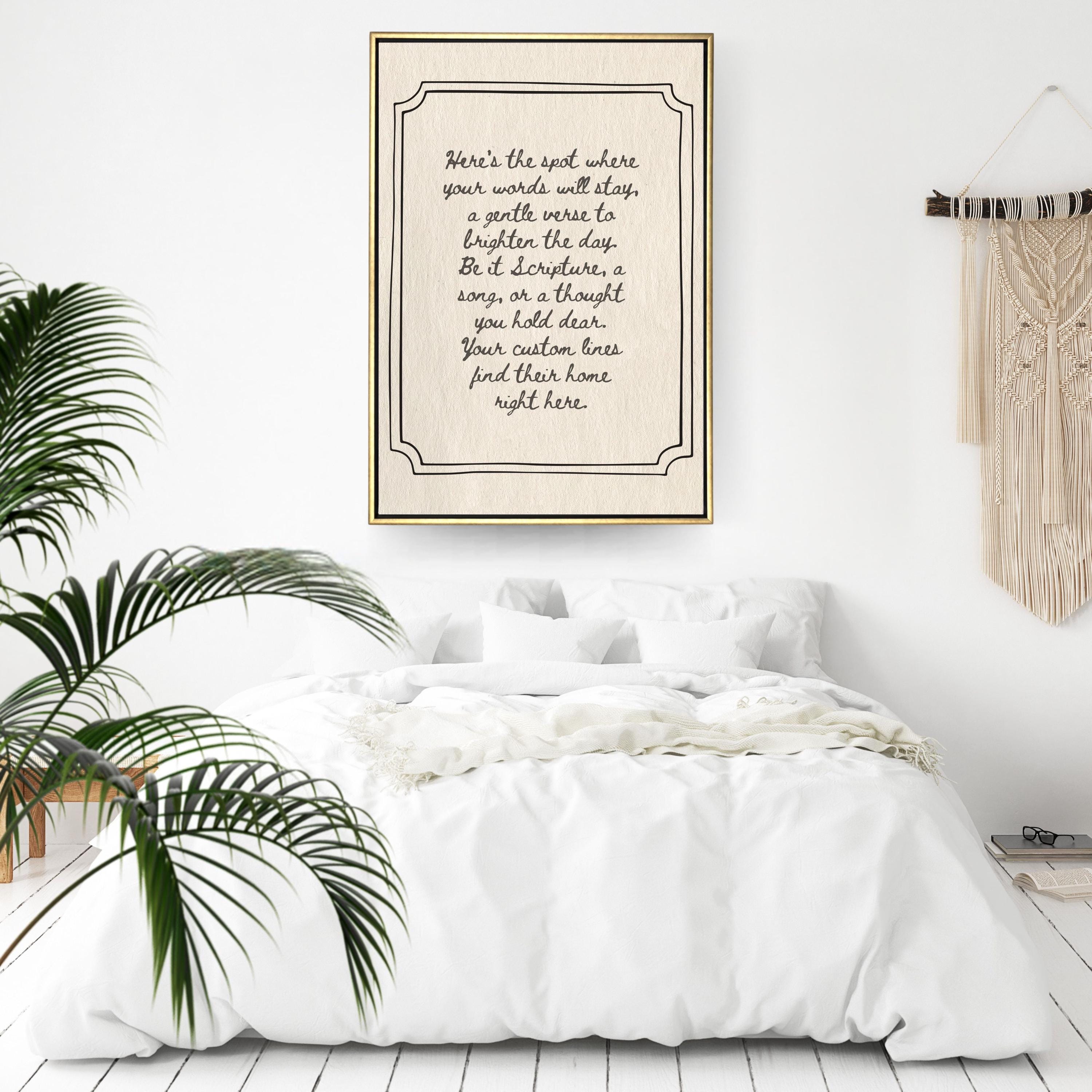 Custom Scripture Wall Art, Personalized Poem Canvas, Meaningful Quote ...