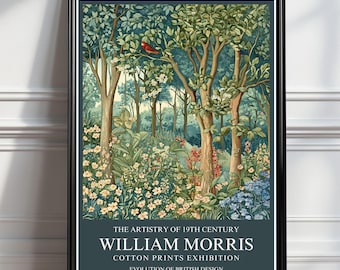 William Morris Forest Art Print: Vintage Botanical Woodland Poster