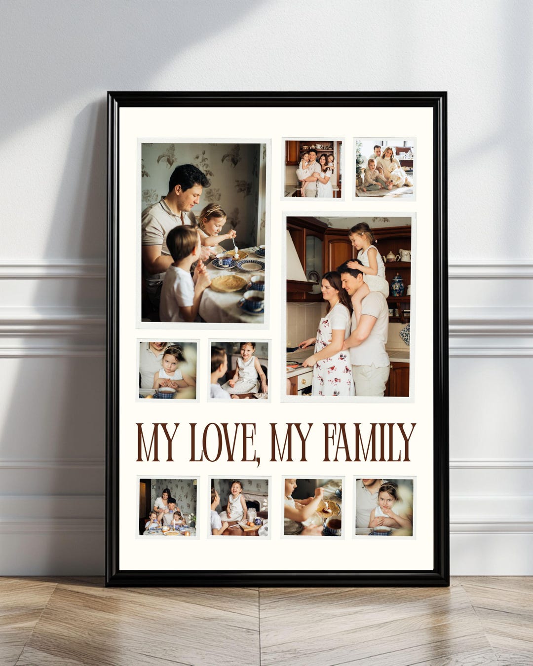 Personalized Family Photo Collage Canvas Print, Polaroid Style - Etsy