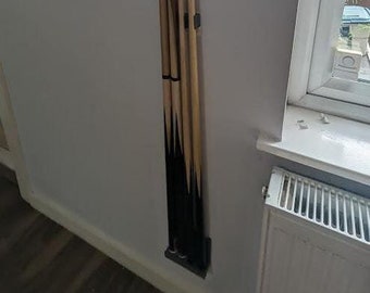 Pool/Snooker Cue Wall Mount Holder - No Permanent Fixing Required