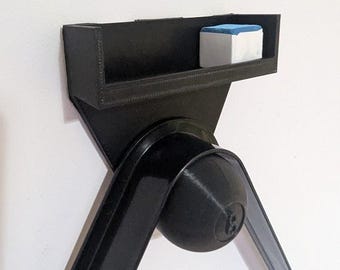 Pool Triangle and Chalk Holder - Wall Mounted No Fixings Required