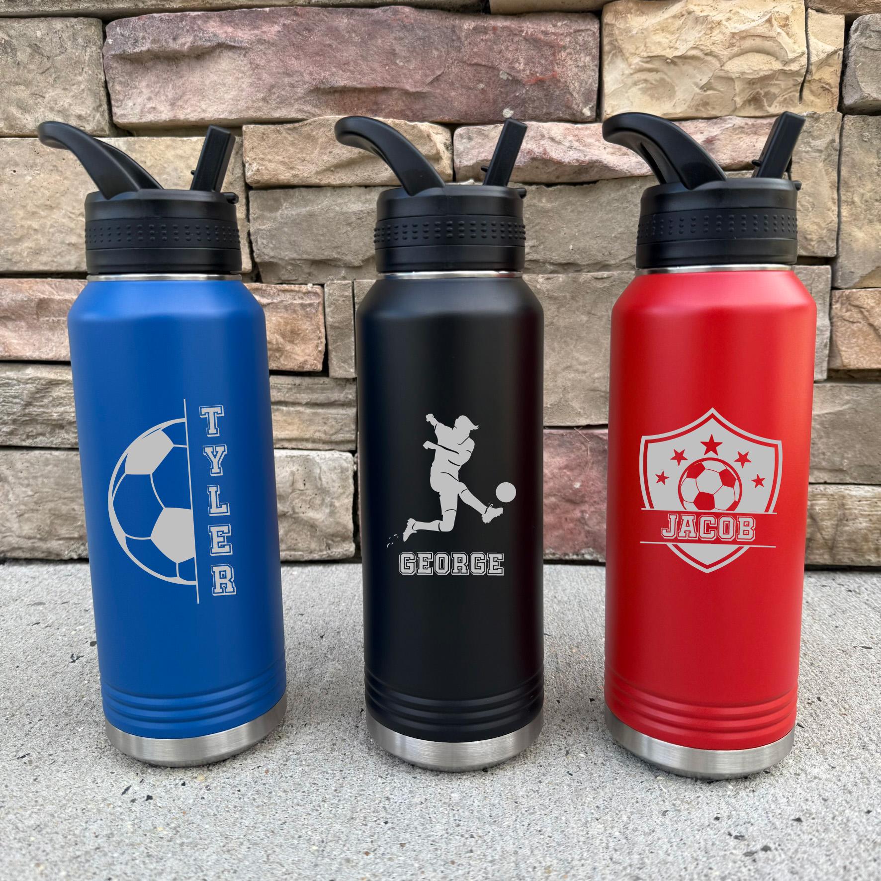 Sport Theme Custom 32 Oz Water Bottle, Personalized Name Basketball ...