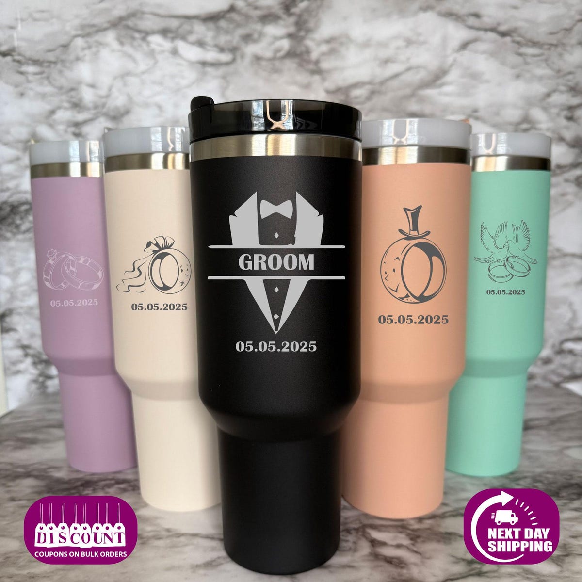 Wifey Hubby Name Custom 40 Oz Tumbler, Personalized Couple Cup Etsy
